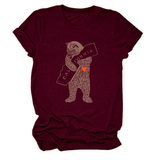 FUNNY BEAR SHORT SLEEVE T SHIRT FOR HER_CWTTS1505