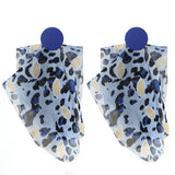 NEW BOHO LONG LEOPARD PRINT EARRINGS UNIQUE DESIGN_CWMM6188
