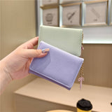 Cute Striped Trifold Wallet With Bow Charm_Cwab06210