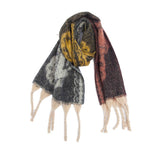 PAISLEY JACQUARD SCARF THICK FRINGE WINTER SHAWL_CWASC0857