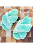 CROSS STRAP FLUFFY CASUAL SLIPPERS_CWSHS199