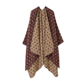 FAUX CASHMERE SHAWL CAPE WITH OUTER CAPE SCARF_CWASC2218