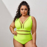 PLUS SIZE PRINTED PATCHWORK BIKINI SWIMSUIT_CWMW0205