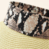 STRAW PYTHON PATTERN COLORBLOCK VISOR_CWAH1431
