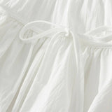 HIGH WAIST A LINE SHORT SKIRT WITH BOW BUDS_CWBMS0317