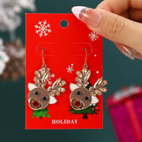 NEW CHRISTMAS CARTOON DIAMOND PENDANT EARRINGS_CWMM2608