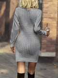 Waist Slimming Casual Holiday Woolen Dress