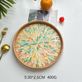 RATTAN FRUIT TRAY COFFEE TABLE SHELL TRAY_CWMM4534
