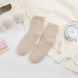 Winter Warm Mid-Tube Socks Solid Color Socks_Cwms0970