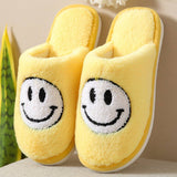 COZY SMILING FACE SLIPPERS FUZZY SLIPPERS WOMEN_CWSHS0249
