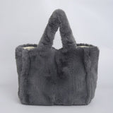 PLUSH SHOULDER TOTE BAG FLUFFY UNDERARM PURSE_CUAB00585