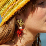 FASHIONABLE DESIGN OCEAN CORAL EARRINGS_CWAJE5048