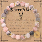 NEW ZODIAC BEADED ELASTIC ROPE BRACELET_CWAJE2096