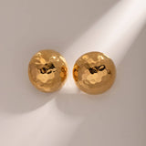 TEMPERAMENT LIGHT LUXURY GOLD ROUND EARRINGS_CWASC1654