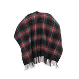 Plaid Faux Cashmere Cape Scarf With Tassels_Cwasc0336