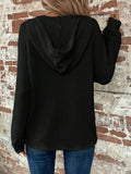 Solid-Color Hooded Loose Long-Sleeved Sweatshirt_Cwohol1143