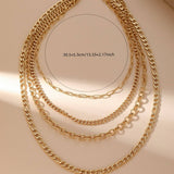 LAYERED CUBAN PAPERCLIP CHAIN NECKLACE_CWMM3585
