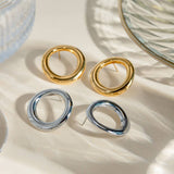 SIMPLE SQUARE ROUND IRREGULAR HOLLOW EARRINGS_CWAJE1780