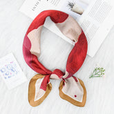 COLORBLOCK FLORAL SATIN SCARF FOR WORK SUN_CWASC1167