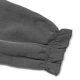 Solid-Color Ruffled Loose Stand-Up Collar Dress