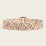 FRUIT COLOR ROUND BUCKLE COLORFUL BELT_CWABE0442