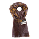 Retro Plaid Houndstooth Warm Scarf_Cwasc0146