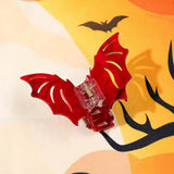 Halloween Acetate Hair Claw?Witch & Bat Design_Cwaha07286