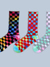 FASHION TIE DYED CHECKERED SOCKS_CWMS0265
