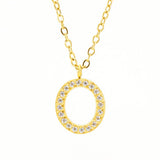 FASHION 26 LETTER DIAMOND PENDANT NECKLACE_CWAJE0684