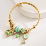 ALLOY COUPLE BRACELET WITH HEART KEY BEADS_CWMM8581