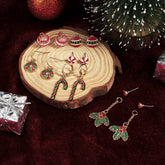 NEW FASHION CHRISTMAS ALLOY EARRINGS AND STUDS SET_CWMM2632