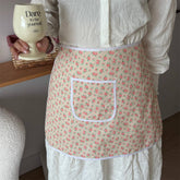 SMALL FRESH HALF LENGTH CANVAS FLORAL APRON_CWMM5843