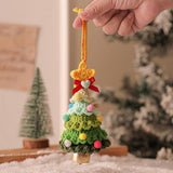 Plush Christmas Ornament Knitted Tree Hanging_Cuab00751