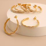 PEARL STAINLESS STEEL EARRINGS LUXURY DESIGN_CWMM8898