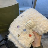 PLUSH SCARF COLORFUL BUTTON WINTER WARM NECKWRAP_CWASC1237