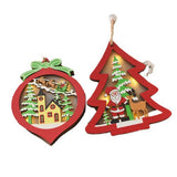 Wooden Luminous Pendant Christmas Decorations_Cwmm2935