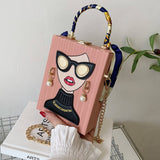 RETRO BEAUTY PATTERN CROSSBODY BAG_CWAB0986