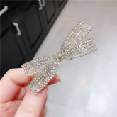 PEARL DIAMOND SIDE CLIP BANGS CLIP CROSS HAIRPIN_CWAHA4746