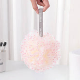 50G POLKA DOT BATH BALL BATH FLOWER BATH POUF_CWMM3339