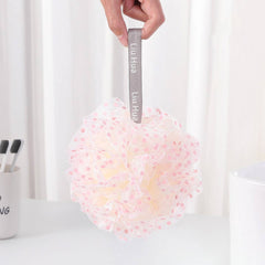 50G POLKA DOT BATH BALL BATH FLOWER BATH POUF_CWMM3339