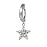 MINIMAL CURVED BUTTERFLY STAR BELLY BUTTON RING_CWMM9466
