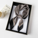 LETTER PRINT SATIN SQUARE SCARF FOR WOMEN_CWASC0810