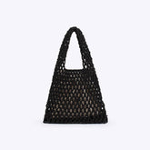 SOLID COLOR HOLLOW COTTON ROPE HAND WOVEN BAG_CWAB4684