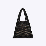 SOLID COLOR HOLLOW COTTON ROPE HAND WOVEN BAG_CWAB4684