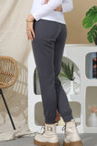Women Drawstring Solid Color Casual Pants_Cwblp404