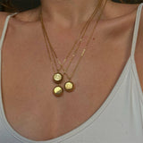 12 ZODIAC SIGNS ROUND PENDANT NECKLACE_CWMM5539