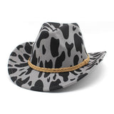 THICKENED FABRIC COW PATTERN WESTERN COWBOY HAT_CWAH2555