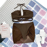 HALTERNECK SPLIT 3 PIECE BIKINI SET MULTICOLOR_CWMW0166