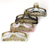 PINK GLITTER SHINE HAIR CLAW CLIP_CWAHA6372