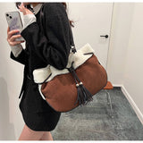 Retro Stitching Large Capacity Tote Bag_Cwab1575